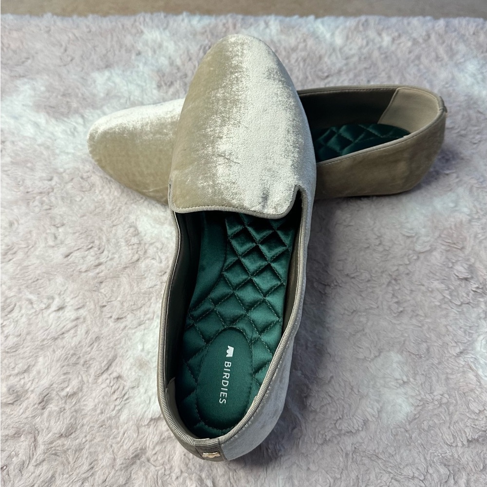 Birdies Champagne Velvet Loafers - Picture 8 of 11